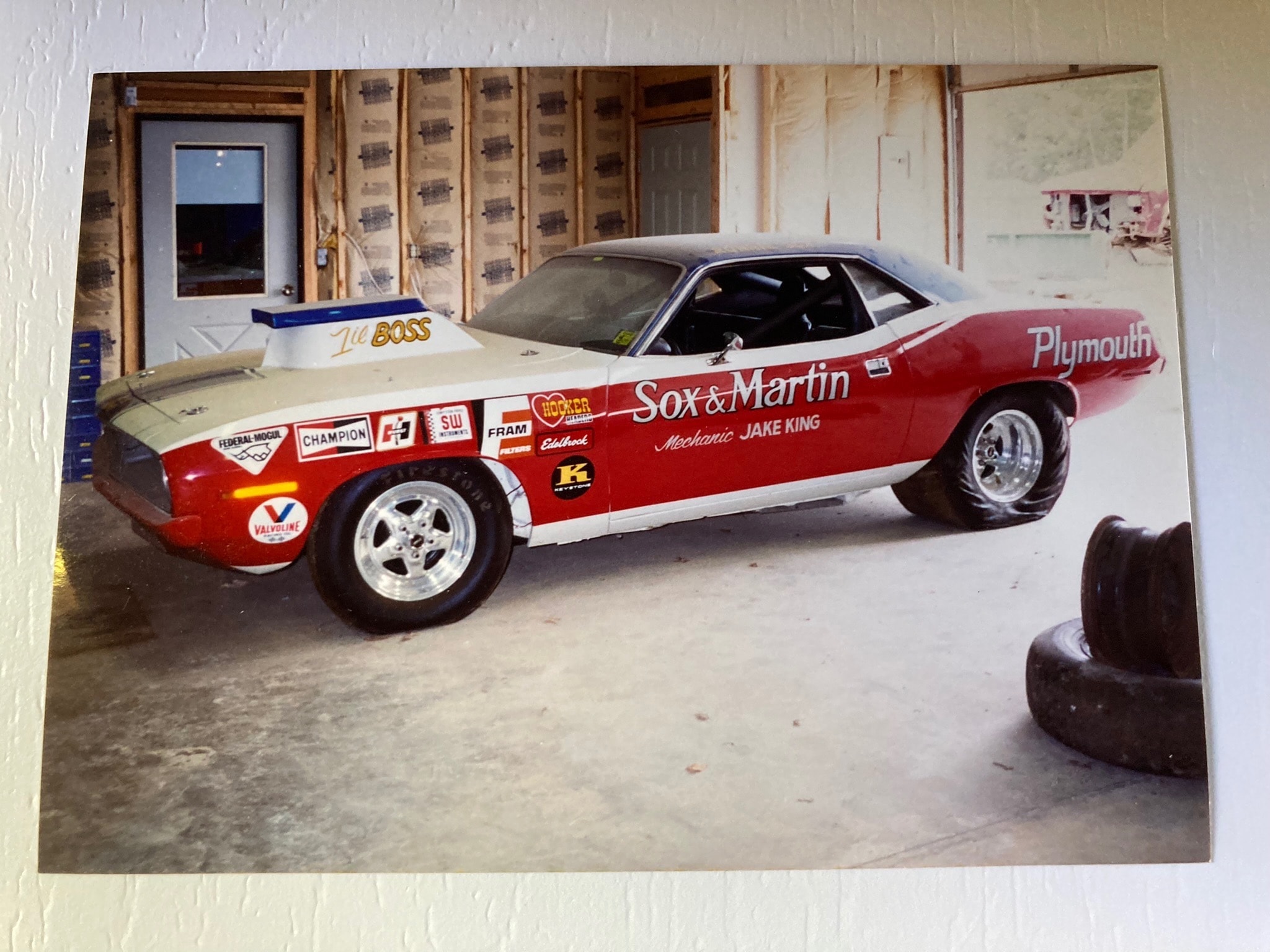 Ron Slobe's restored Sox & Martin Plymouth Cuda — Lil Boss — one of the legendary drag racing Cudas in his private collection at R&R Salvage
