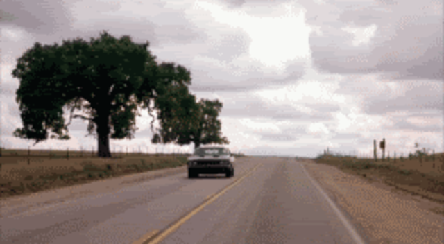 Phantasm HemiCuda on an open highway — production driving still
