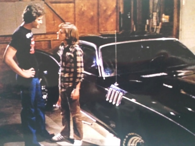 Mike and Jody with the Cuda — garage scene, Phantasm I