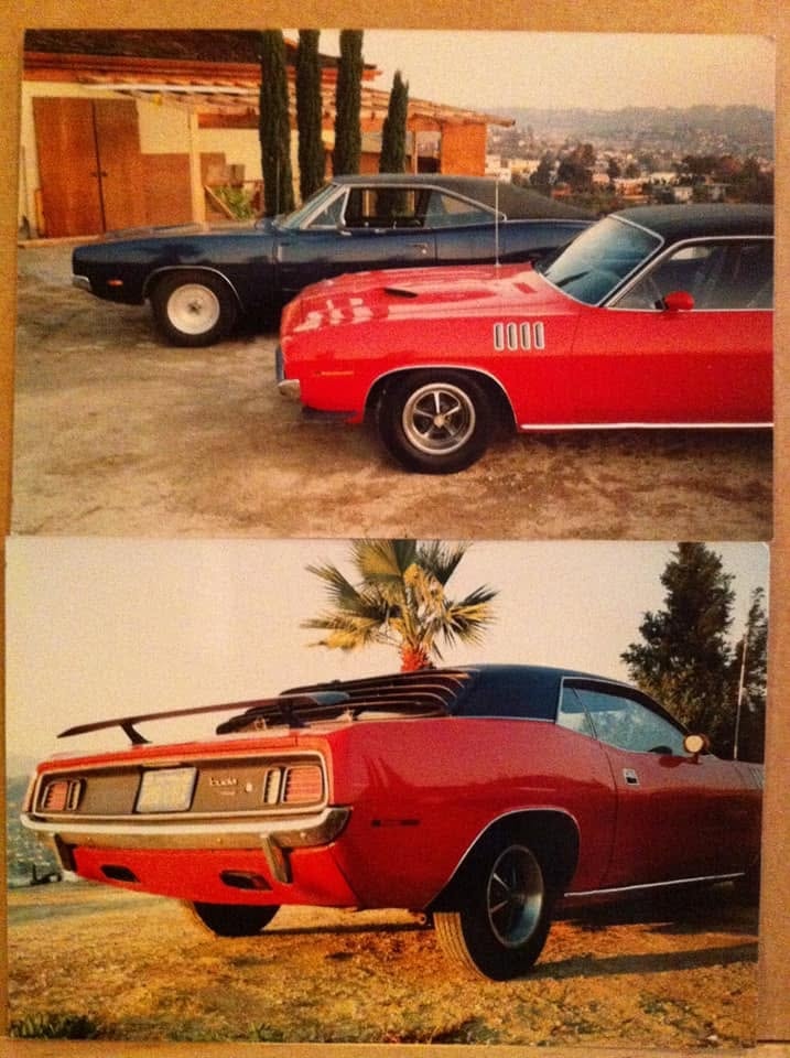 71 barracuda that got rolled and blown up in Phantasm 2. The orange 71 was the car they used for the interior pistol grip shots (after they had picked up Alchemy the hitchhiker). photo: Pulgas Valde Jr