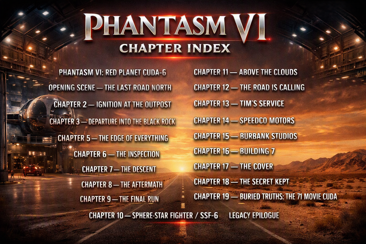 Phantasm VI: The Last Awakening — Chapter Index